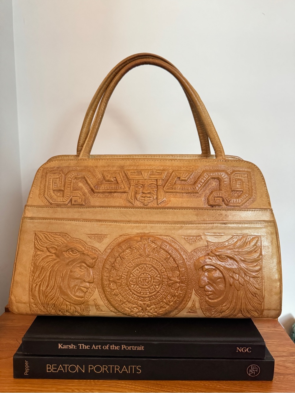 1950s/1960s Mexican Hand Tooled Leather Purse